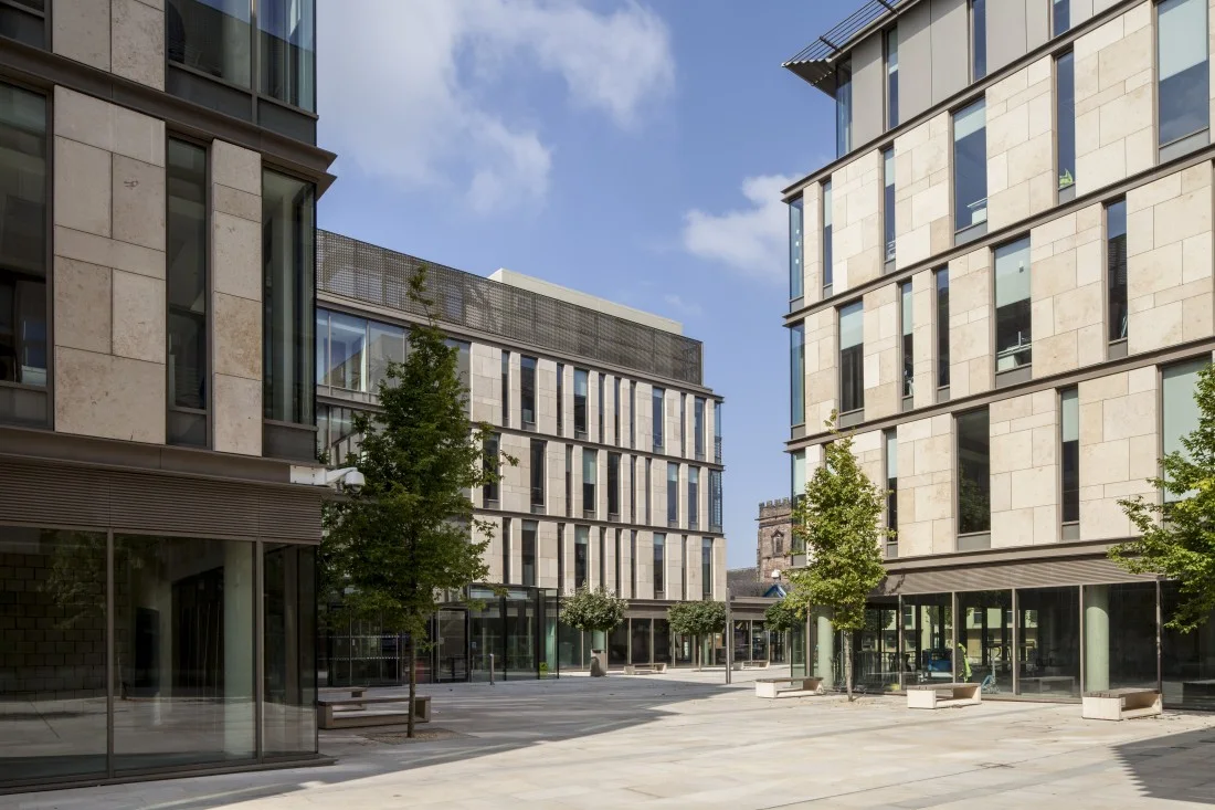 Staffordshire County Council buildings and courtyard